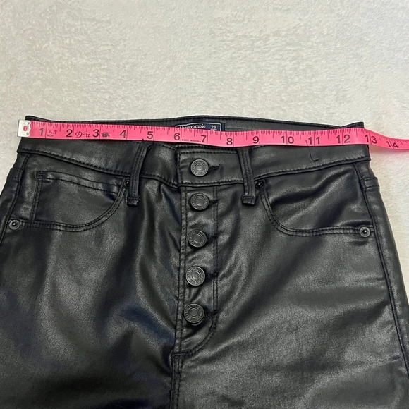 Abercrombie & Fitch Vegan Leather Skinny Pants -2R/26 - Picture 11 of 11